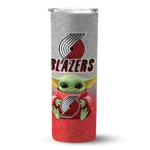 portland trail blazers yoda smile red skinny tumbler best selling 1.webp