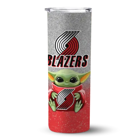 portland trail blazers yoda smile red skinny tumbler best selling 1.webp