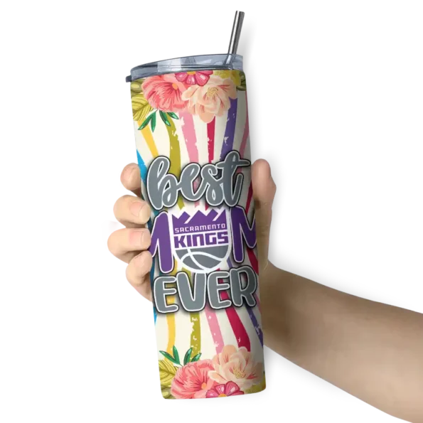 sacramento kings flower cluster skinny tumbler premium grade.webp