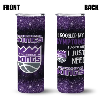 sacramento kings radiant glitter purple skinny tumbler fashion forward.webp