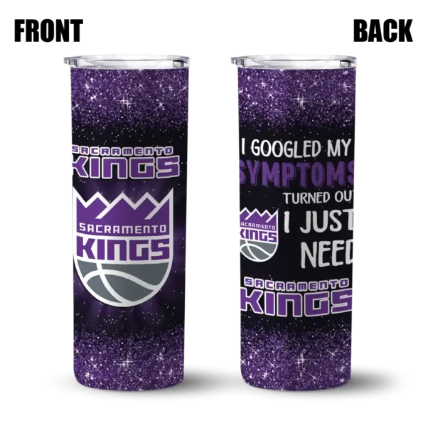sacramento kings radiant glitter purple skinny tumbler fashion forward.webp