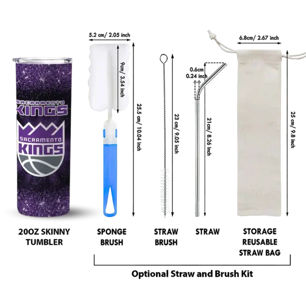 sacramento kings radiant glitter purple skinny tumbler new arrival.webp