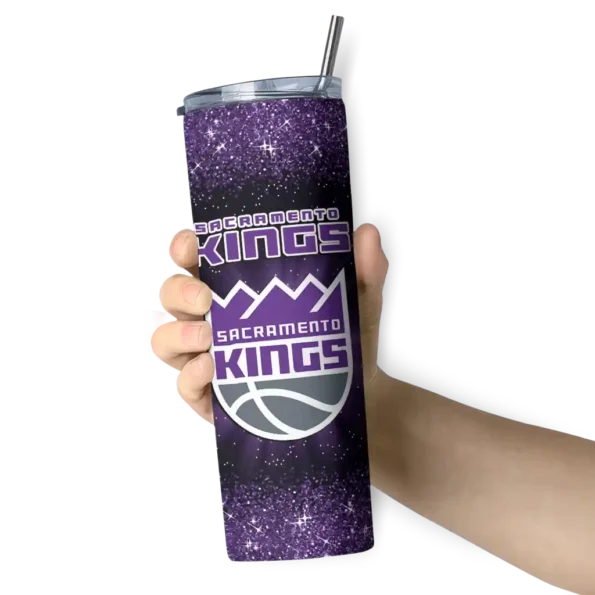 sacramento kings radiant glitter purple skinny tumbler premium grade.webp