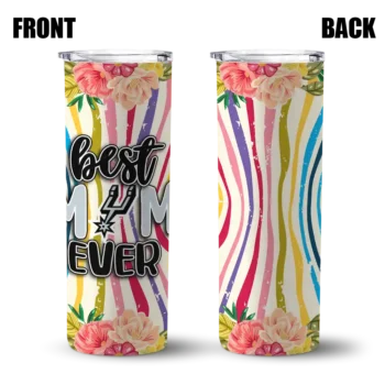 san antonio spurs flower cluster skinny tumbler fashion forward.webp