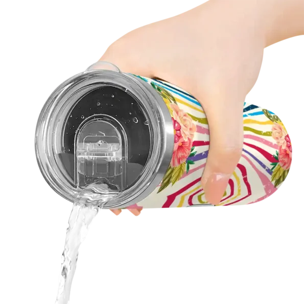 san antonio spurs flower cluster skinny tumbler latest model.webp