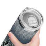 san antonio spurs radiant glitter silver skinny tumbler best selling 1.webp