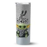 san antonio spurs yoda smile silver skinny tumbler best selling 1.webp