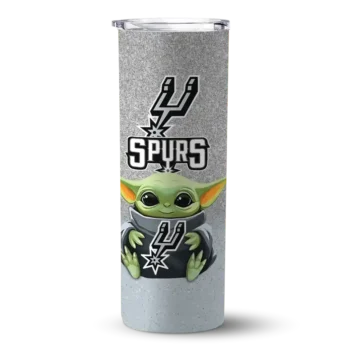san antonio spurs yoda smile silver skinny tumbler best selling 1.webp