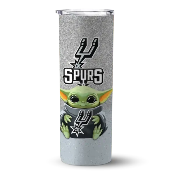 san antonio spurs yoda smile silver skinny tumbler best selling 1.webp