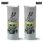 san antonio spurs yoda smile silver skinny tumbler best selling 1.webp