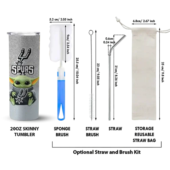san antonio spurs yoda smile silver skinny tumbler new arrival.webp