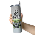 san antonio spurs yoda smile silver skinny tumbler best selling 1.webp
