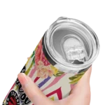 toronto raptors flower cluster skinny tumbler best selling 1.webp