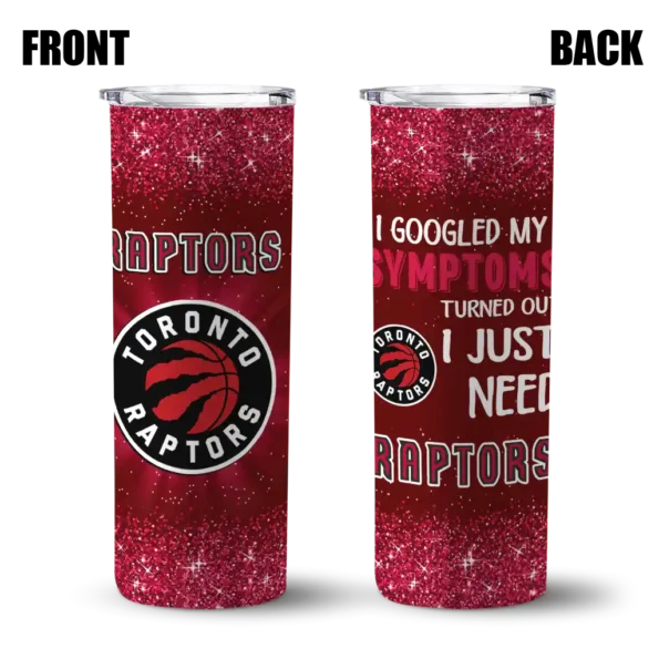 toronto raptors radiant glitter red skinny tumbler fashion forward.webp