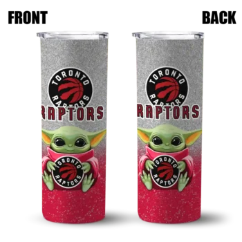 toronto raptors yoda smile red skinny tumbler fashion forward.webp