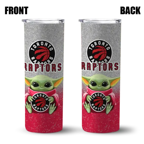 toronto raptors yoda smile red skinny tumbler fashion forward.webp
