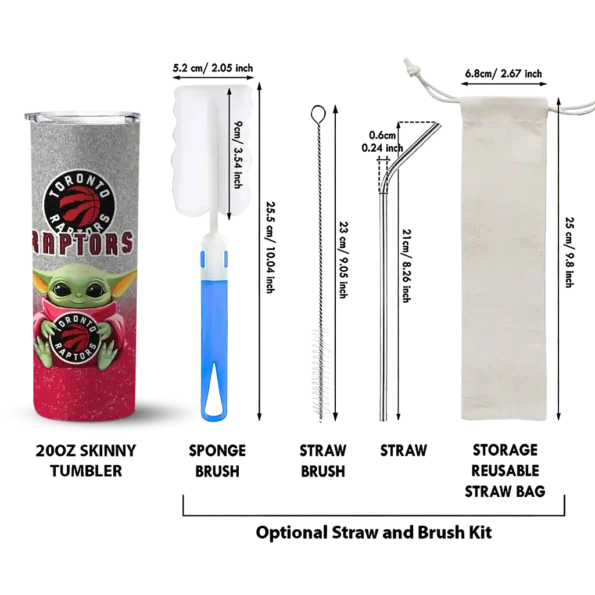toronto raptors yoda smile red skinny tumbler new arrival.webp