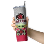 toronto raptors yoda smile red skinny tumbler best selling 1.webp