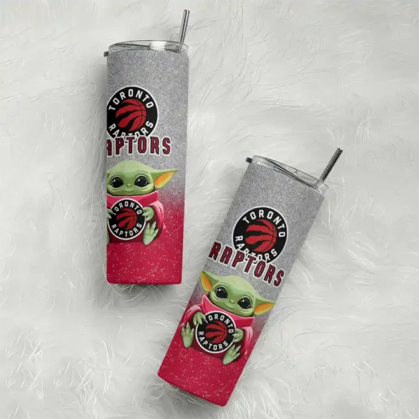 toronto raptors yoda smile red skinny tumbler top rated.webp