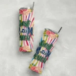 utah jazz flower cluster skinny tumbler best selling 1.webp