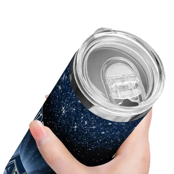 utah jazz radiant glitter navy skinny tumbler high quality.webp