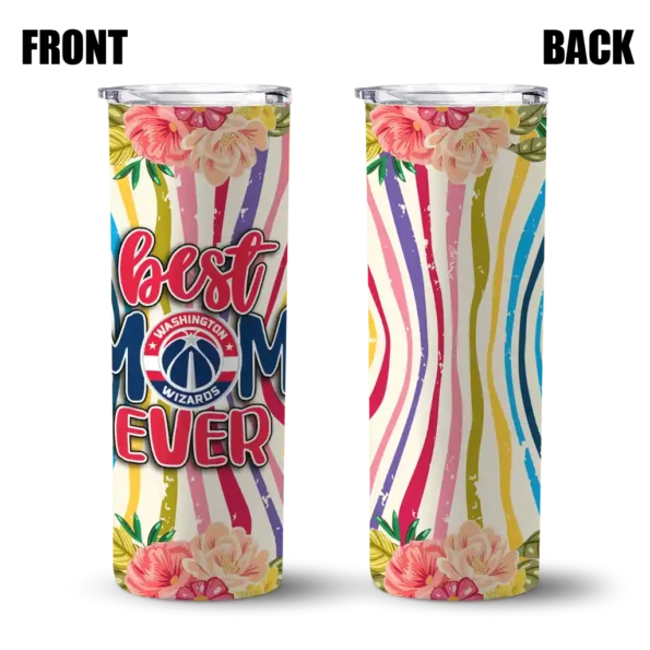 washington wizards flower cluster skinny tumbler fashion forward.webp