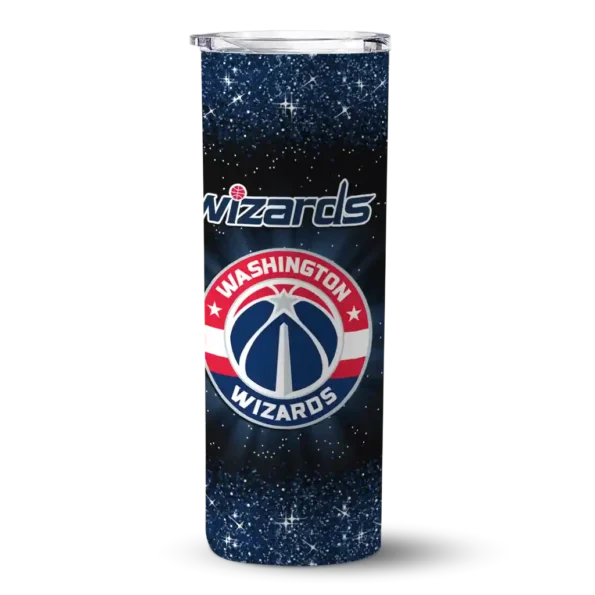 washington wizards radiant glitter blue skinny tumbler best selling 1.webp