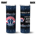washington wizards radiant glitter blue skinny tumbler best selling 1.webp