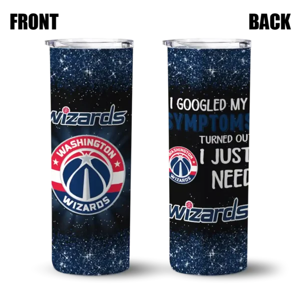 washington wizards radiant glitter blue skinny tumbler fashion forward.webp