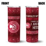 atlanta hawks radiant glitter red skinny tumbler best selling 1 2.webp