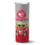 atlanta hawks yoda smile red skinny tumbler best selling 1.webp