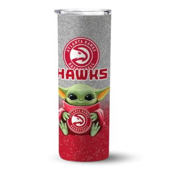 atlanta hawks yoda smile red skinny tumbler best selling 1.webp