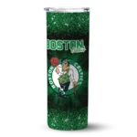 boston celtics radiant glitter green skinny tumbler best selling 1.webp