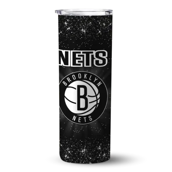 brooklyn nets radiant glitter black skinny tumbler best selling 1.webp