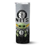 brooklyn nets yoda smile black skinny tumbler best selling 1.webp