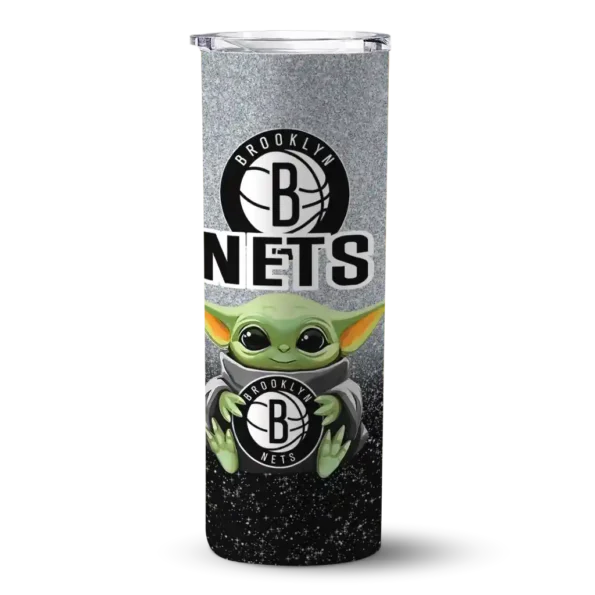 brooklyn nets yoda smile black skinny tumbler best selling 1.webp