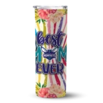 charlotte hornets flower cluster skinny tumbler best selling 1.webp