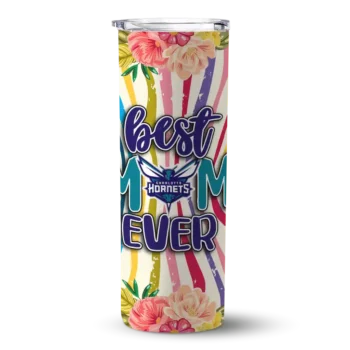 charlotte hornets flower cluster skinny tumbler best selling 1.webp