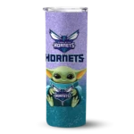 charlotte hornets yoda smile teal skinny tumbler best selling 1.webp
