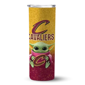cleveland cavaliers yoda smile wine skinny tumbler best selling 1.webp