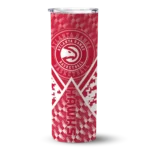 custom atlanta hawks monogram burst red white skinny tumbler best selling 1.webp