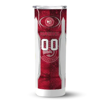 custom atlanta hawks stacked diamond red skinny tumbler best selling 1.webp