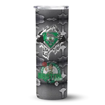 custom boston celtics chevron v green gray skinny tumbler best selling 1.webp
