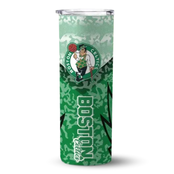 custom boston celtics spiral burst print green skinny tumbler best selling 1.webp
