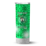 custom boston celtics starburst tiles green skinny tumbler best selling 1.webp