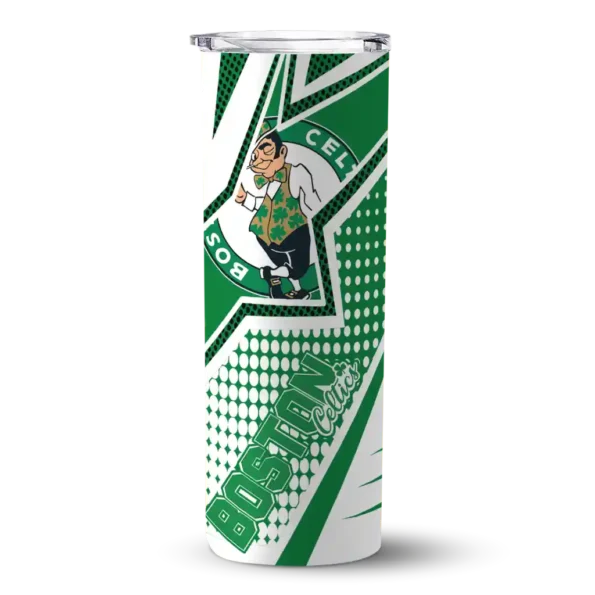 custom boston celtics web stripes green white skinny tumbler best selling 1.webp