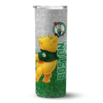 custom boston celtics winnie the pooh green gray skinny tumbler best selling 1.webp
