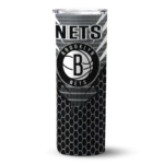 custom brooklyn nets chevron stripes black skinny tumbler best selling 1.webp