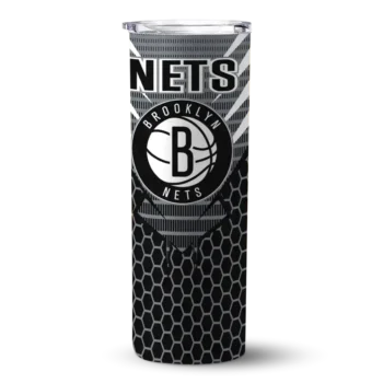 custom brooklyn nets chevron stripes black skinny tumbler best selling 1.webp