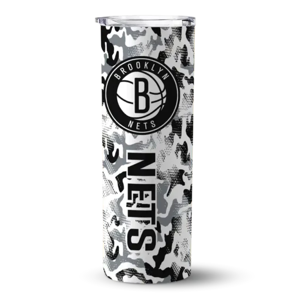 custom brooklyn nets claw marks black white skinny tumbler best selling 1.webp